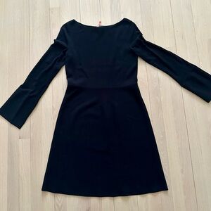Ann Taylor Black Knit Fit & Flare Dress - Size Small
